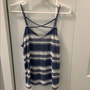 Blue and White Tank Top